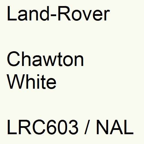 Land-Rover, Chawton White, LRC603 / NAL.